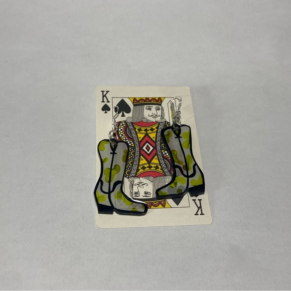 *3 for $12* Recycled Plastic Boot Earrings in Green - Picture 4 of 6